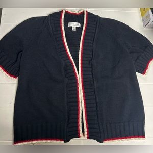 St. John Sport Open Front Short Sleeve Cardigan Sweater